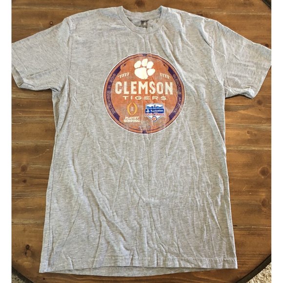 Clemson Tigers ~ Next Level Fiesta Bowl Playoff T-Shirt ~ Gray ~ Size Medium - Picture 1 of 5